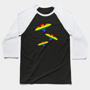 LGBTQ Halloween Bats Baseball T-Shirt